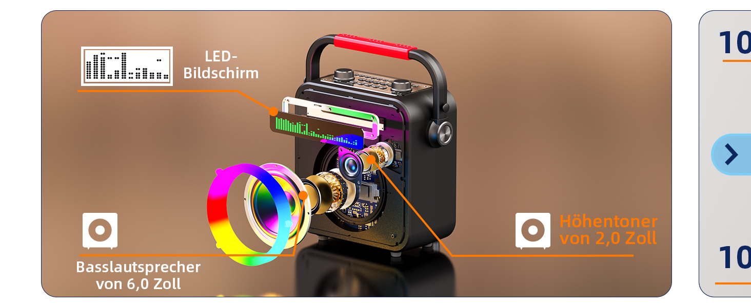 Караоке машина для дорослих та дітей – портативна система з 2 мікрофонами, Bluetooth, TF, USB, AUX, TWS, динамік, чорна