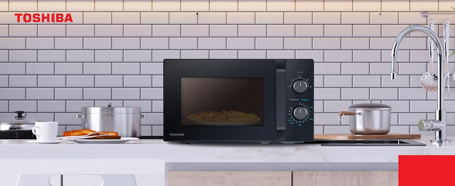 Мікрохвильова піч Toshiba MW2-MM20PF(BK) 20L, 800W, Чорна