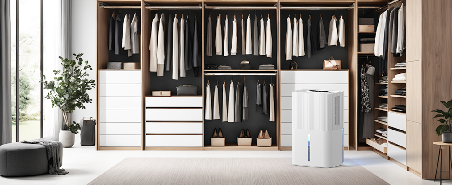 Електричний осушувач повітря 2700 мл з нічним світлом, таймером та автоматичним вимкненням - для дому, ванної кімнати, підвалу