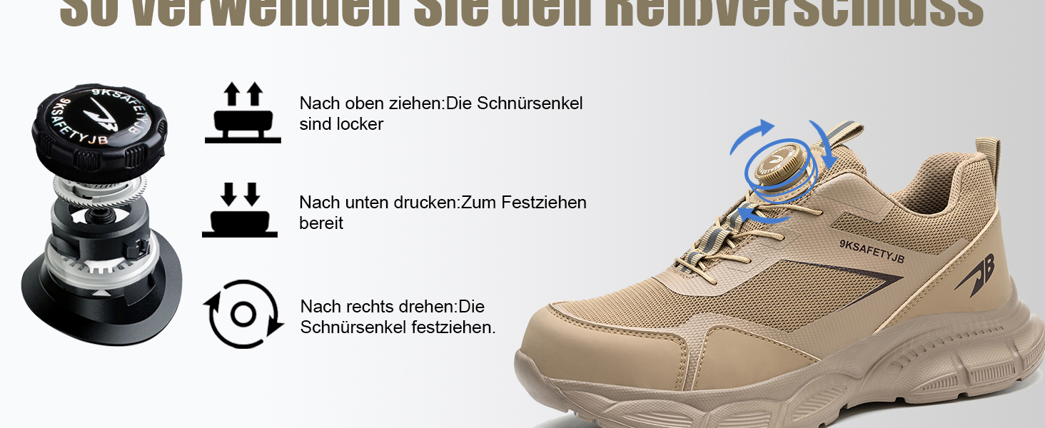 Робочі черевики чоловічі/жіночі легкі з металевим носком, дихаючі, протиковзкі, розмір 38-46 EU (Хакі, 41 EU)