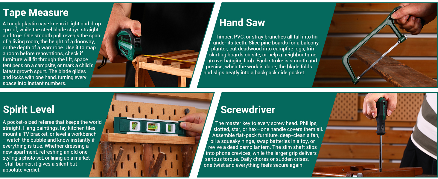 Набір акумуляторної дрилі DEKO 12V: 238 штук інструментів у кейсі. Акумуляторний дриль-шуруповерт для дому, жінок та базового ремонту. Зелений.