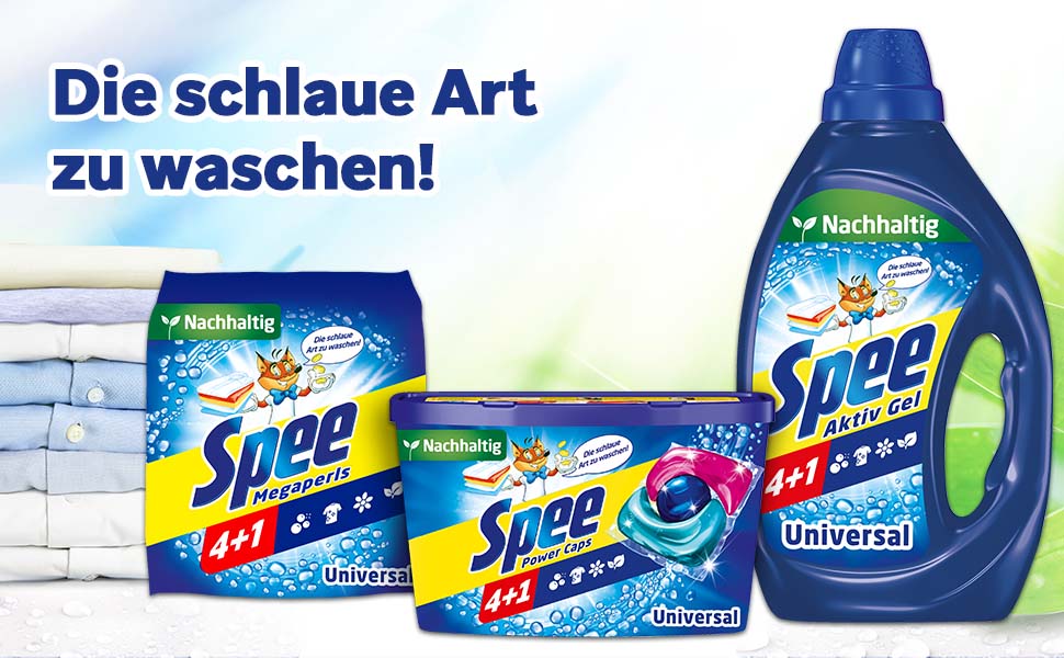 Пральний порошок для кольорових речей Spee Megaperls Color 3+1, свіжість, 1.14 кг (90 циклів прання)