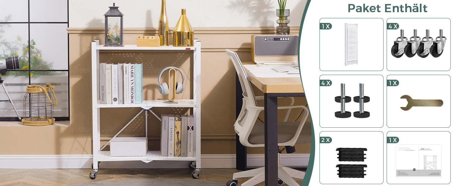 Deanic 5-Tier Folding Heavy Duty Shelving Unit