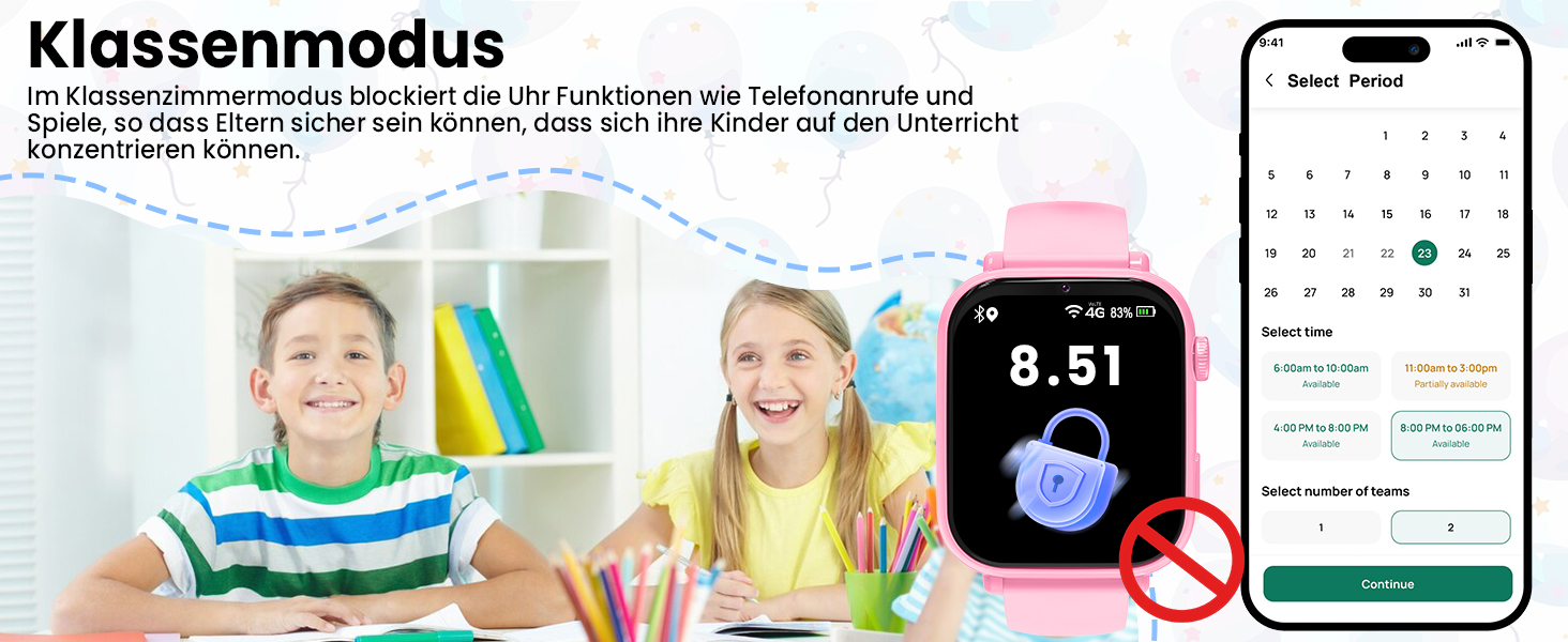 Дитячий розумний годинник Kinder Smartwatch з GPS, 4G, відеодзвінками, SOS та іграми для дітей 4-12 років (рожевий)