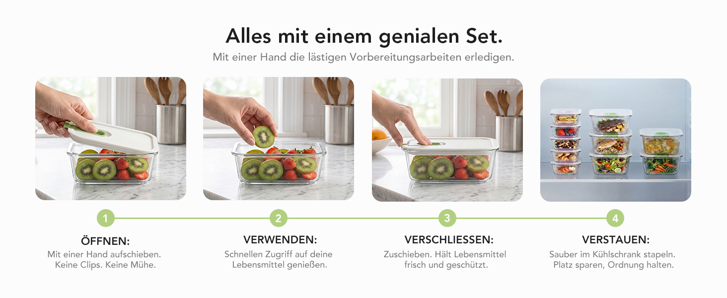 Скляні контейнери для зберігання їжі з кришками набір, Meal Prep, скляні миски герметичні, для мікрохвильовки, духовки, морозилки, посудомийки, для сім'ї, офісу, кухні (Кольорові)