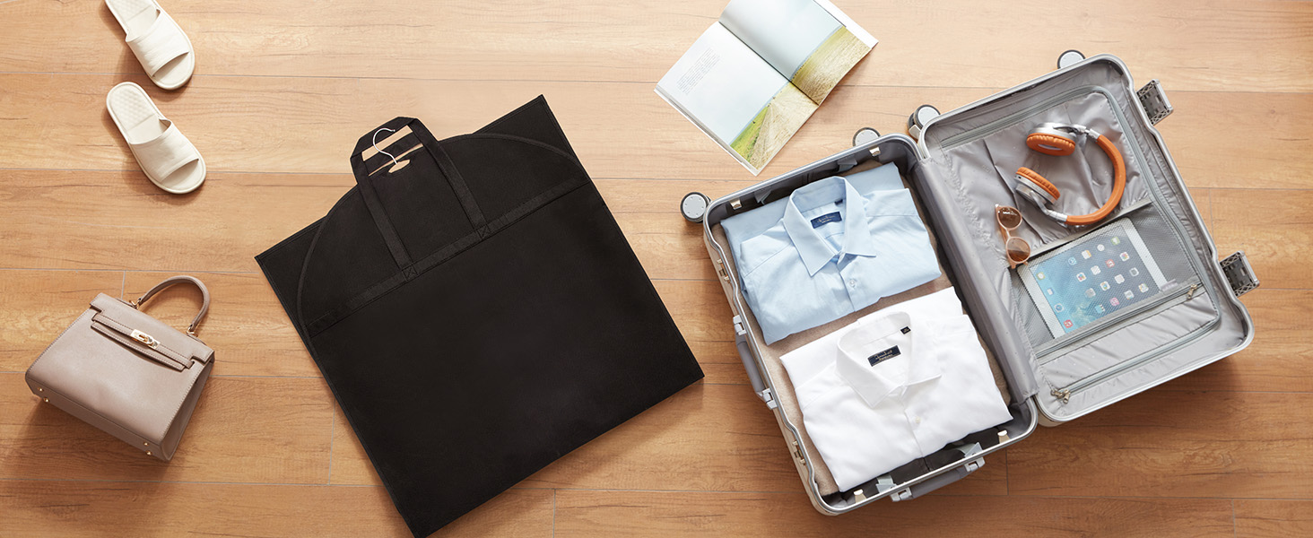 Чохол для одягу Lifewit 120 GSM з мішком для взуття - для костюмів, піджаків, ансамблів. Ідеально для подорожей та зберігання. Розмір 120 x 60 см.