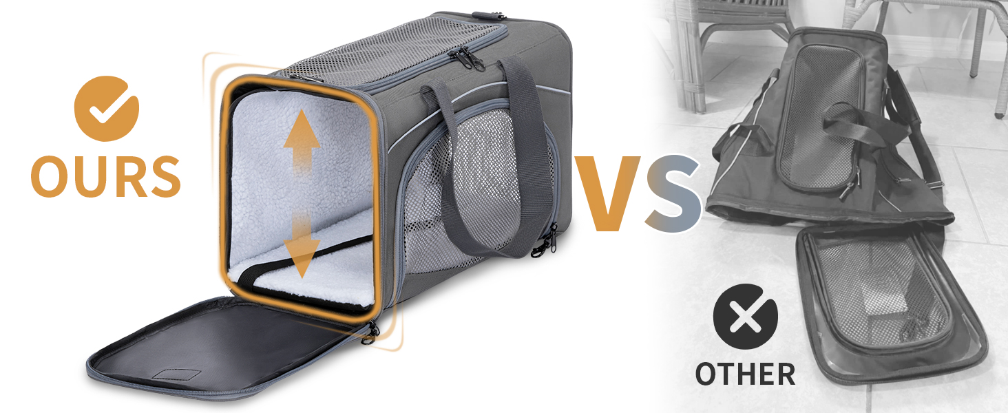 Транспортна сумка Petsfit для котів та собак | Авіапереліт, авто, поїзд | Сіра, Small