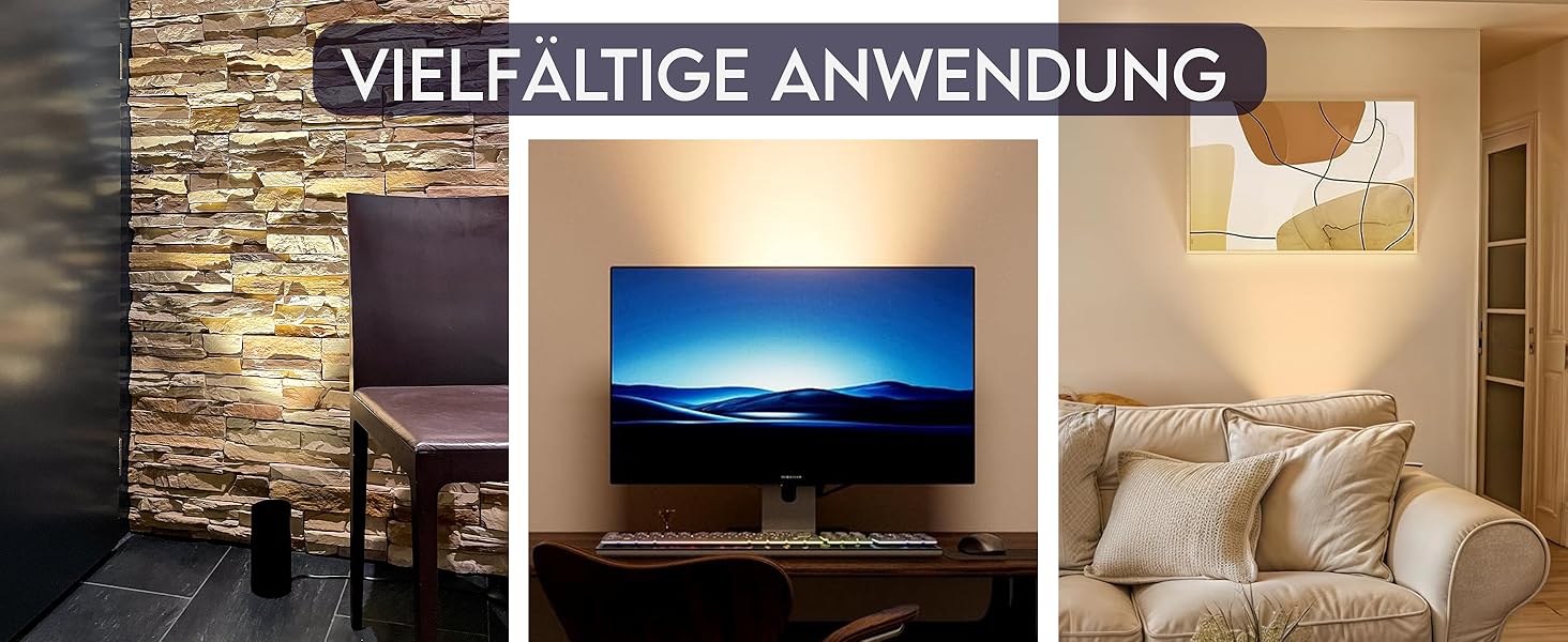 LED підлоговий світильник uplight, чорний, 6 Вт, набір 2 шт., для внутрішнього освітлення, GU10, 230В, тепле світло 2700K