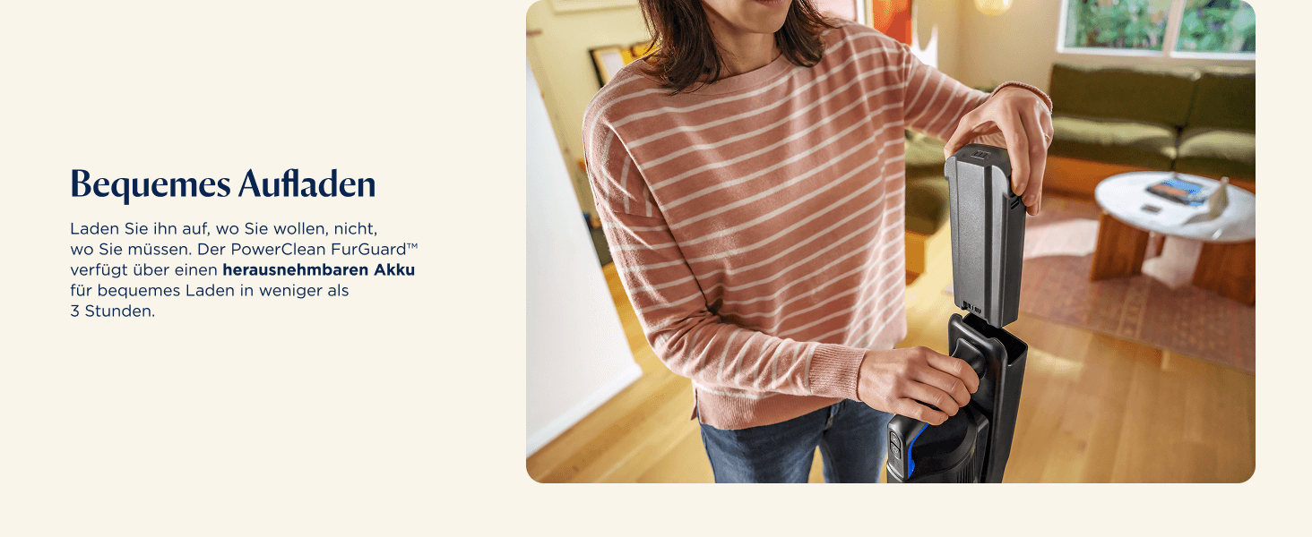 Бездротовий пилосос Bissell PowerClean FurGuard з акумулятором, 280W, самоочищувана щітка, світло FurFinder, HEPA-фільтр, акумулятор 2500 mAh, час роботи 50 хв, щітка FurGuard 4091N для видалення шерсті тварин