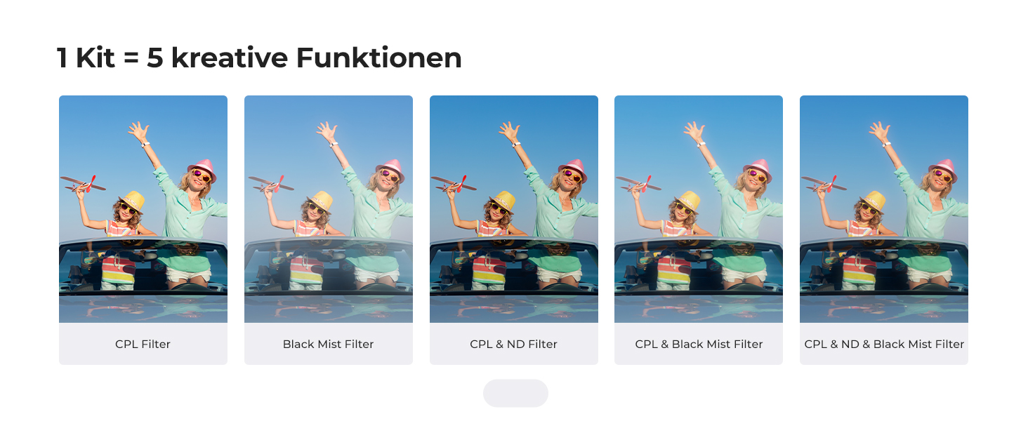 Набір фільтрів K&F Concept 67mm: поляризаційний (CPL), ND2-ND32, Black Mist 1/4 з магнітним адаптером та кришкою об'єктива, чохол