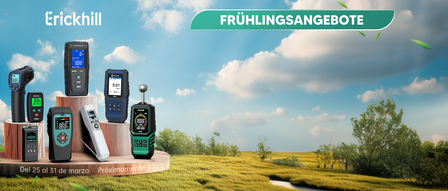 Інфрачервоний термометр ERICKHILL -50℃~800℃: безконтактний лазерний вимірювач температури з LCD-дисплеєм, регульована емісійність. Підходить для приготування їжі, грилю, заморожування, промисловості.