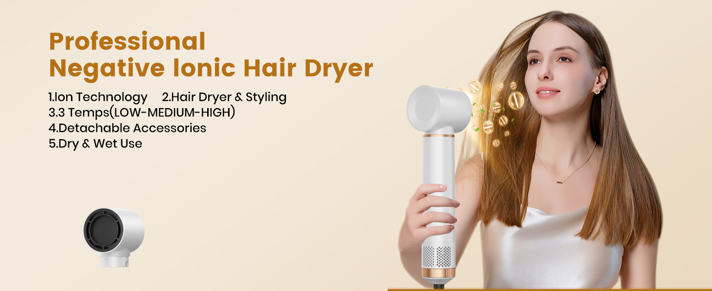 Набір для укладки волосся 6 в 1: фен-щітка, плойка, випрямляч, термощітка, фен, локони. 110000 об/хв.