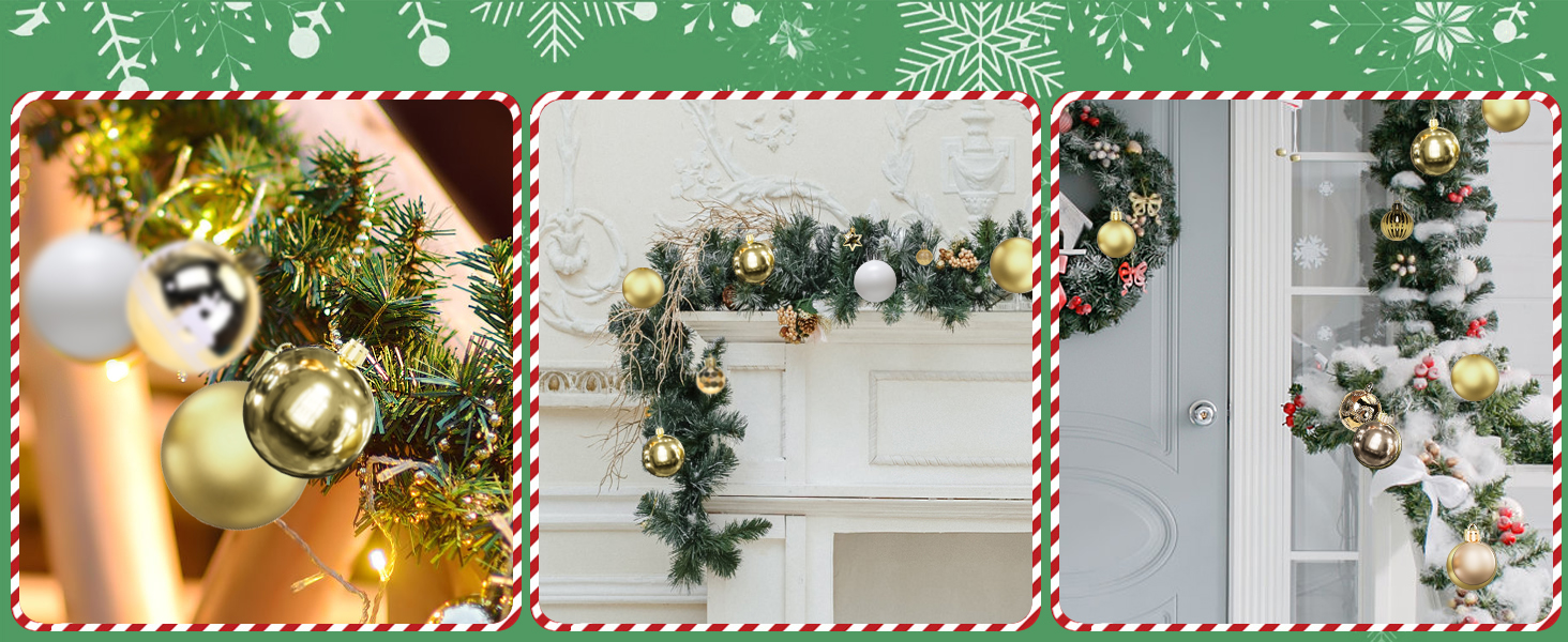 Набір прикрас на ялинку 101 шт. Золоті ялинкові кулі, ялинкова прикраса, набір ялинкових кульок, ялинкова зірка, матові та глянцеві, багаторазові, 3, 4, 6 см