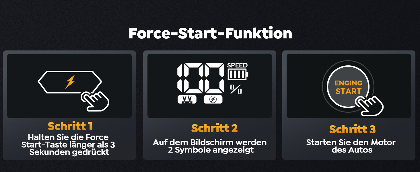 YaberAuto 6000A Powerbank для запуску двигуна авто, 12V, 10.0L бензин/9.0 Diesel, LCD, 450 Lumen, YA100