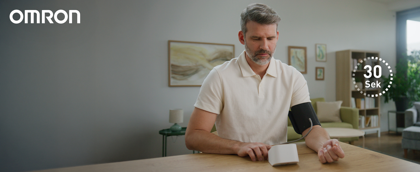 Тонометр OMRON X2 Essential - цифровий, для вимірювання артеріального тиску на плечі | клінічно перевірений | виявлення нерегулярного серцебиття та гіпертонії | з контролем положення манжети | 22-32 см