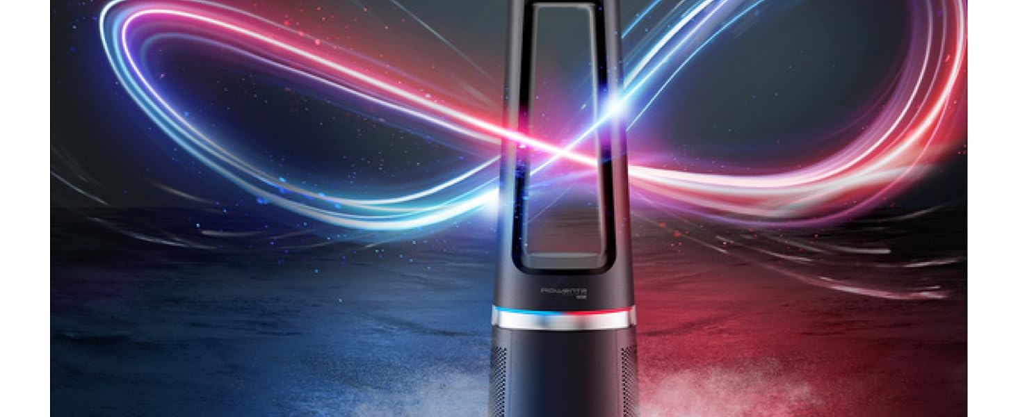 Rowenta Eclipse QU5030: Вентилятор-повітряочисник 3-в-1 | Rowenta | Повітряочисник, Вентилятор, Обігрівач | 12 швидкостей, Таймер, Дистанційне керування | Антрацит