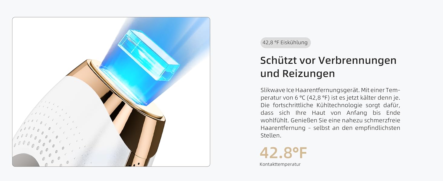 Пристрій для епіляції IPL з охолодженням 6°C, безболісна епіляція для тіла та обличчя, 999,900 імпульсів, 9 рівнів потужності, білий