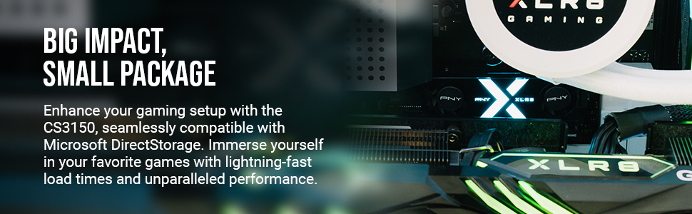 SSD PNY M.2 NVMe 2TB CS3150 з RGB Heatsink - 10300 MB/s