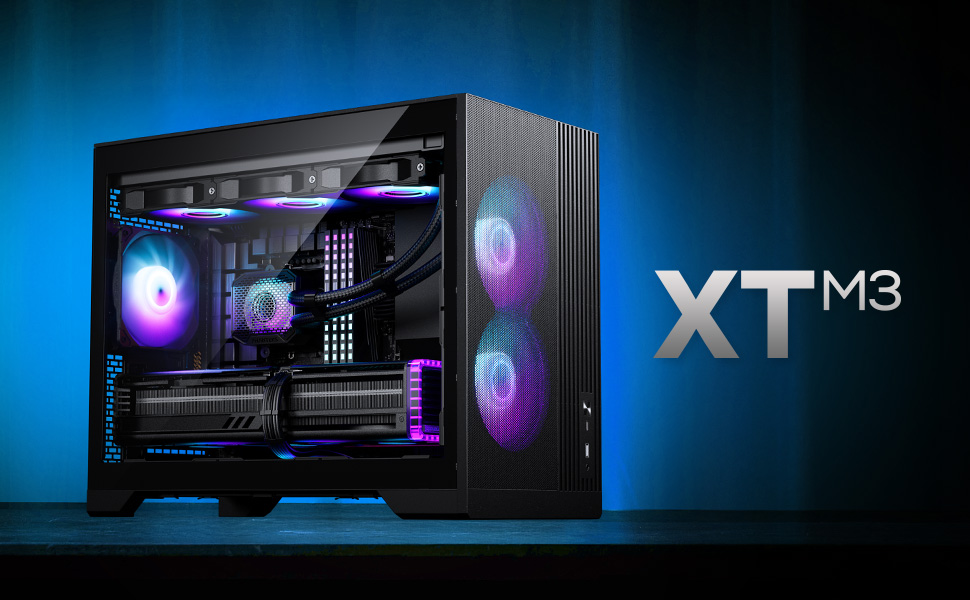 Корпус Phanteks XT M3 Mini-Tower Black – компактний Micro-ATX з темним склом, підтримка радіатора 360 мм та відеокарти 430 мм, 3 RGB вентилятори