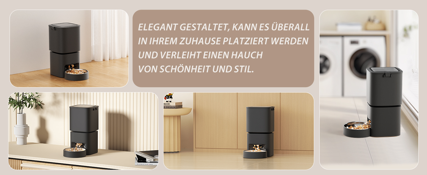 Автоматичний годівниця для котів та собак з Wi-Fi, 5L, керування через додаток, 1-10 прийомів їжі на день