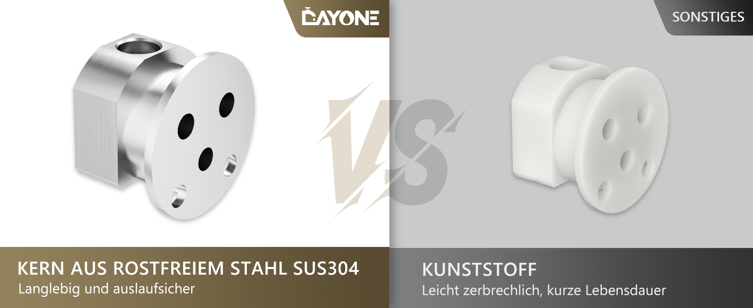 Змішувач кухонний DAYONE з висувною лійкою, нержавіюча сталь, 3 режими, 360° обертання, для кухонної мийки (15 см), матовий (хром, низький вигин-337)