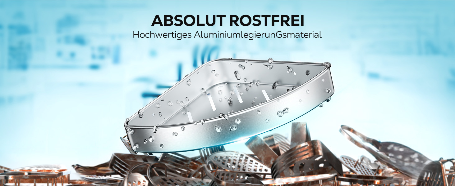 Поличка для душу Nieifi без свердління, кутова, з нержавіючої сталі, 4 яруси, чорна, для ванної кімнати та душу