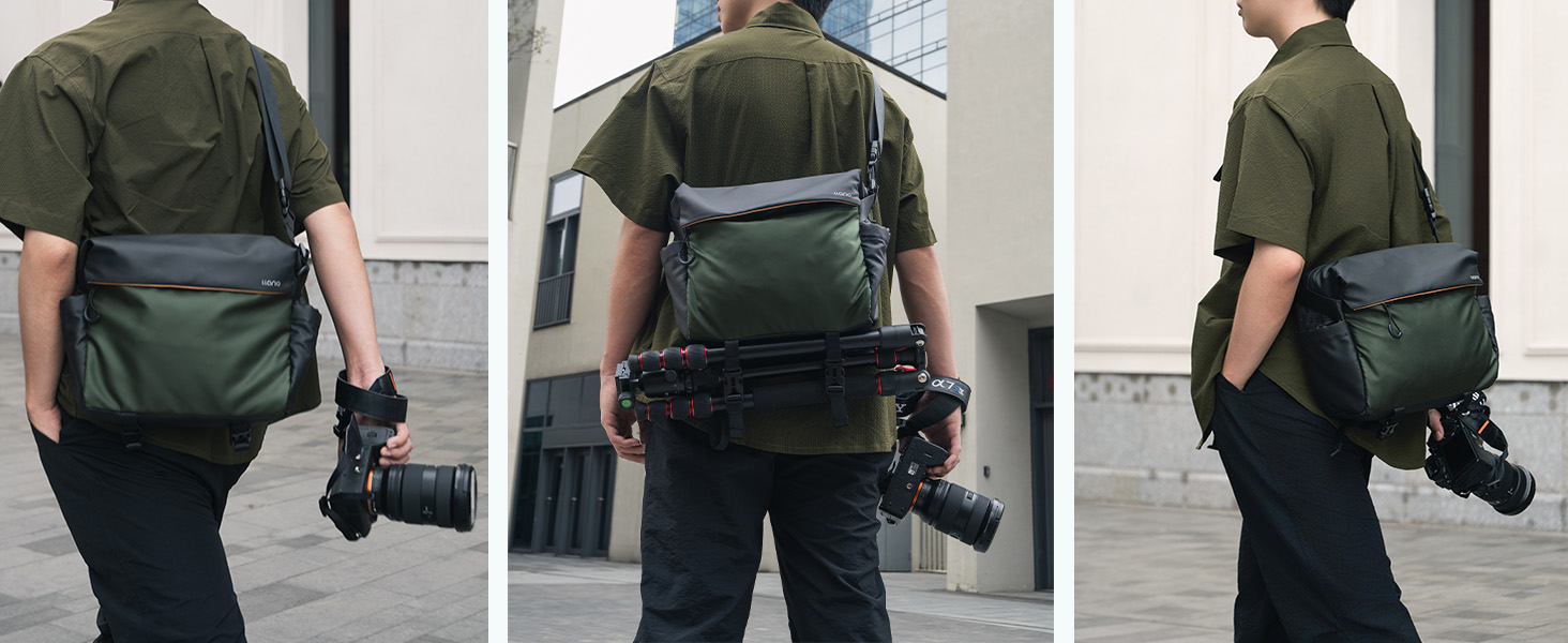 Чохол-сумка на плече для камери LLANO для DSLR/беззеркальних камер, зелений