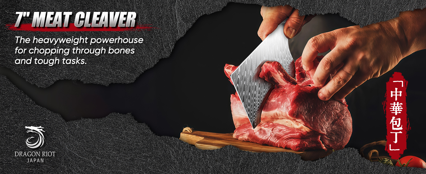 Набір кухонних ножів Dragon Riot з ергономічними дерев'яними ручками (Японія) - кухонний ніж, сантку, універсальний ніж