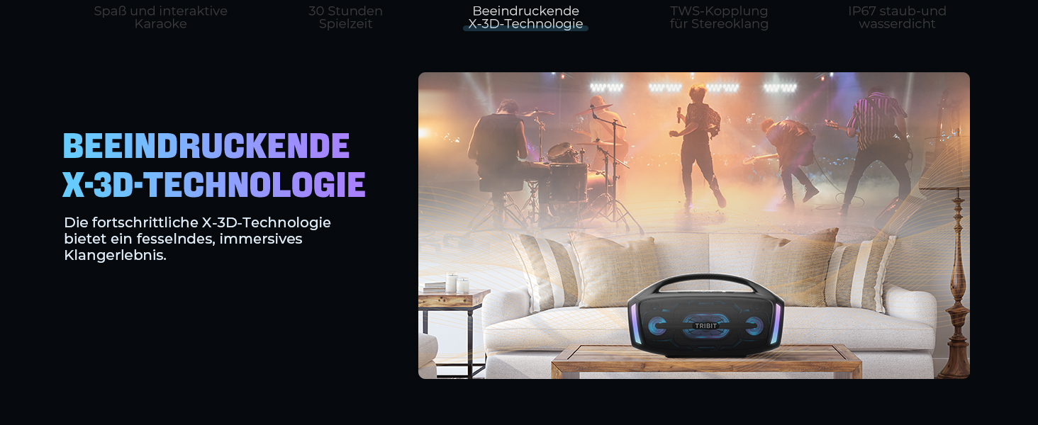 Портативна Bluetooth колонка TRIBIT StormBox Blast 2 200W IP67 - Водонепроникна, з LED, XBass, до 30 год, TWS