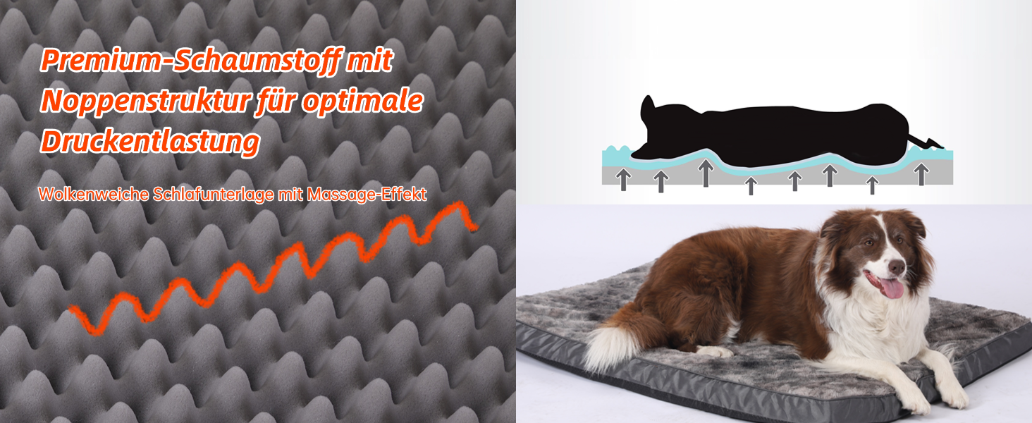 Ортопедичний лежак для собак, малий та середній розмір, трансформується (холодне/тепле), знімний та пральний, водовідштовхувальний, 75x50x7 см, M 75x50x7 (кольорове поєднання)