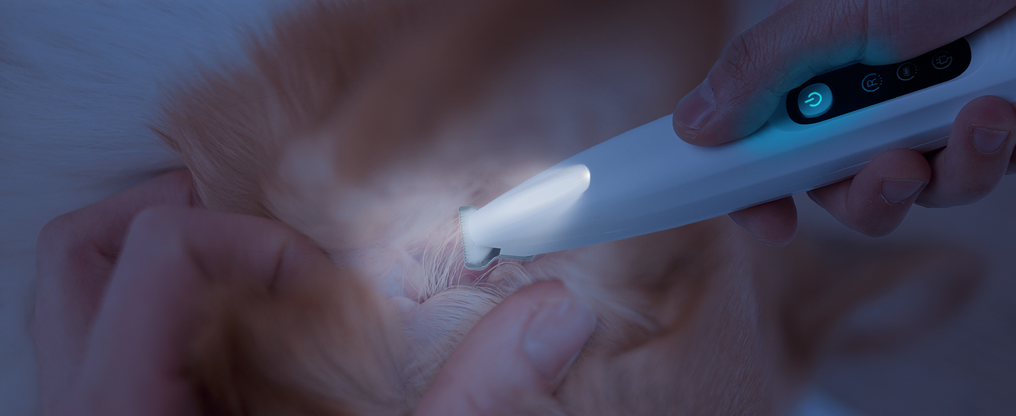 Триммер для собак ALL FOR PAWS з LED-підсвічуванням – 18 мм, тихий (35 дБ), водонепроникний (IPX4), USB, для догляду за лапами, вухами, обличчям та спиною