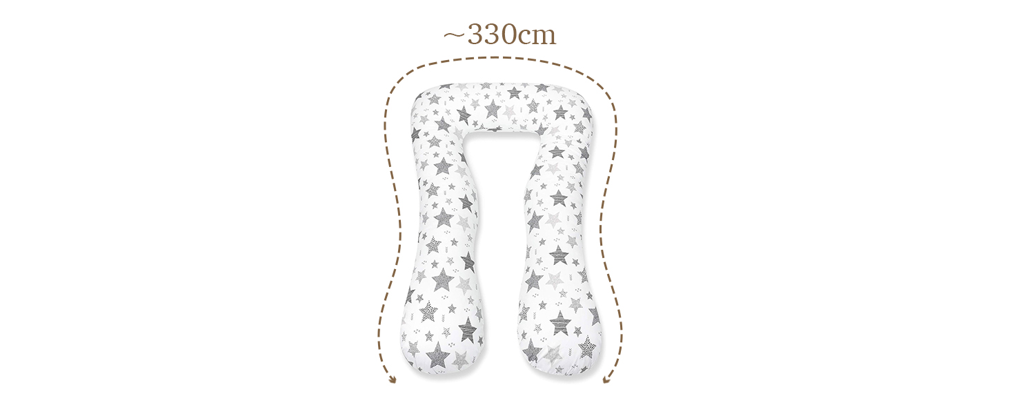 Подушка для годування Amilian Stillkissen для сну на боці, вагітних та після пологів, XXL, Body Pillow, небесно-блакитний