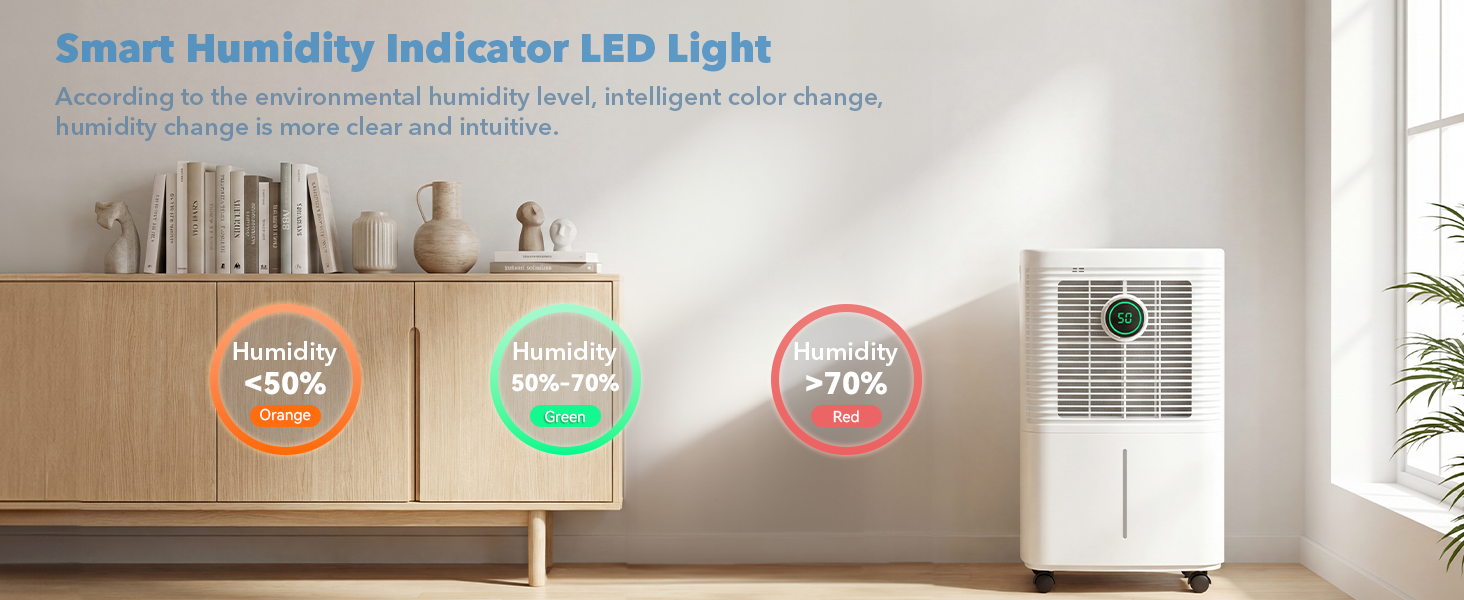 Електричний осушувач повітря 16л/24г з цифровим дисплеєм, таймером та безперервною подачею, для дому/підвалу