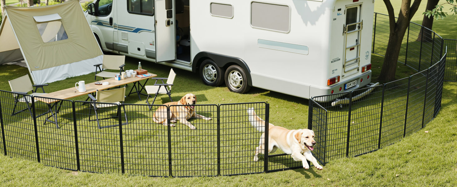 Вольєр для цуценят SunsGrove 60см, чорний, 2 частини, міцний, антикорозійний, без інструментів