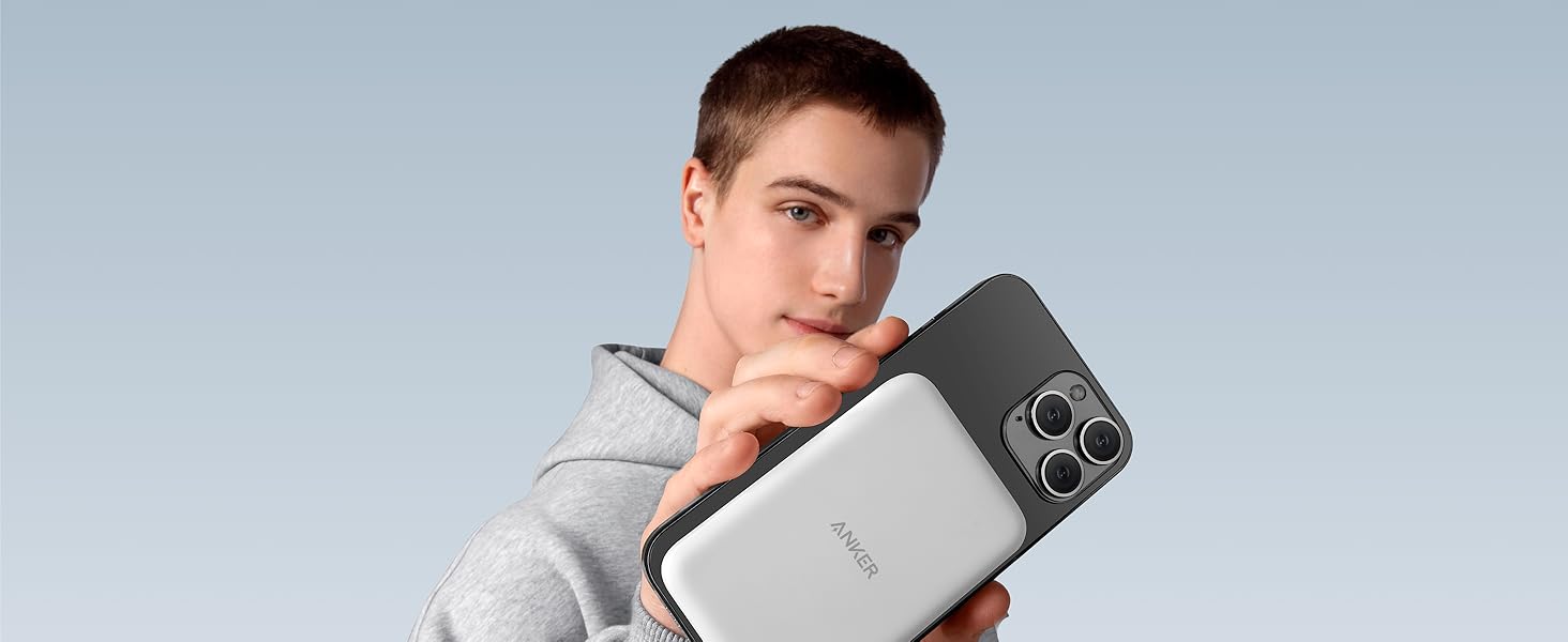 Anker MagGo 5000mAh Powerbank з магнітним кріпленням, USB-C, для iPhone 13/12 (Білий)