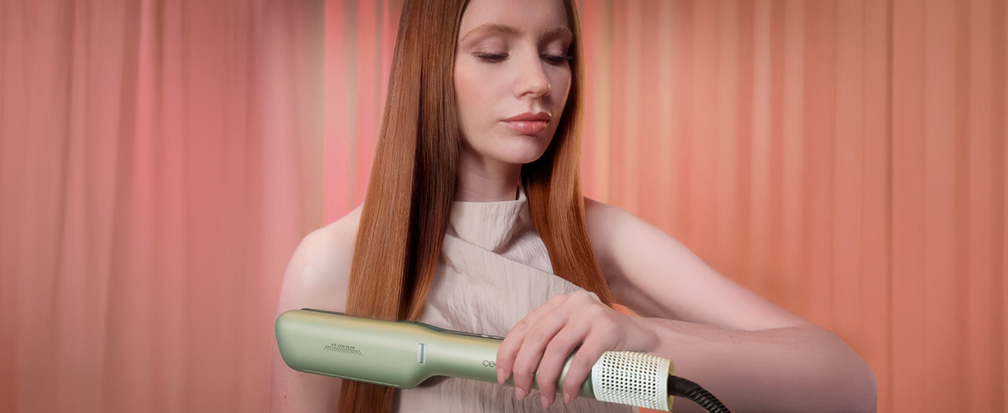 Випрямляч для волосся Cecotec AirLisse 2in1 ForceDry з функцією іонізації та холодного повітря, 1000 Вт, чорний