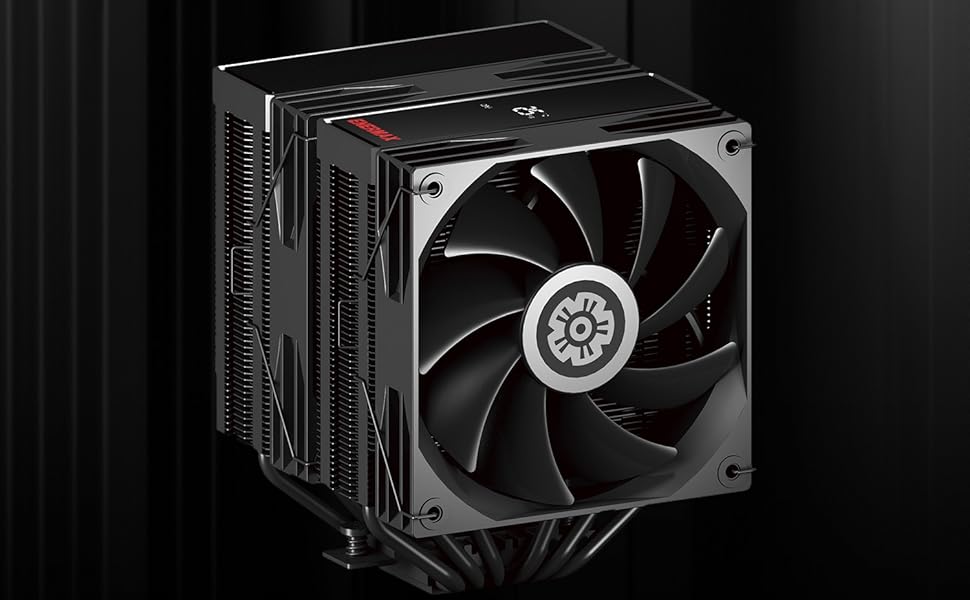 Система охолодження CPU ENERMAX ETS-T60D з 2 вентиляторами 120mm PWM, гідравлічним підшипником та 4 тепловими трубами (6mm), підтримка TDP 200W+, AM5/AM4/LGA1851/1700/115x