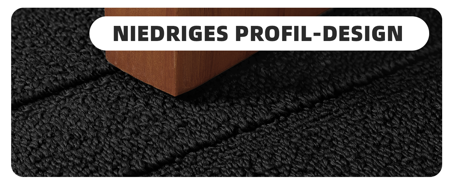 Килимок для дому COLOR&GEOMETRY 44x76 см – чорний, машинного прання, протиковзкий, вбираючий, мінімалістичний дизайн для входу, порогу та коридору