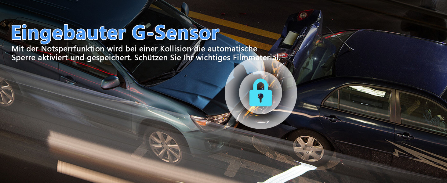 Відеореєстратор Chortau Dashcam 4K+1080P з двома камерами, WiFi, LCD 3 дюйми, 64GB SD, Нічне бачення, G-сенсор, Park Mode