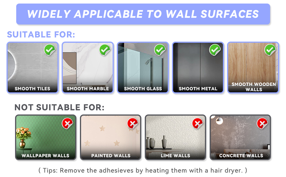 Поличка для душу без свердління, 6 шт. Регулятор для ванної кімнати з тримачем для фену та гачками, поличка для душу з нержавіючої сталі, настінна, самоклеюча, органайзер для ванної кімнати та кухні сірого кольору