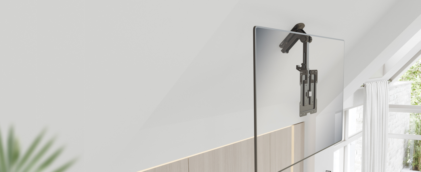 RICOO Swivel TV Ceiling Mount - Adjustable for 13-33 inch TVs, VESA 200x200, Flat/Curved/OLED Smart TVs, Adjustable Tilt & Rotate