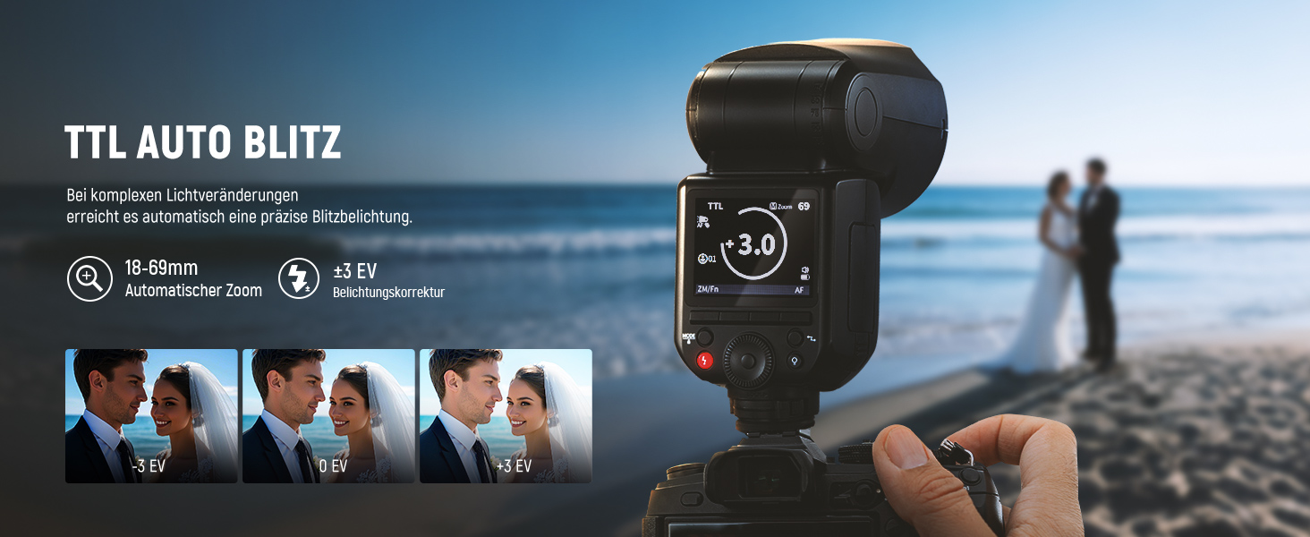 NEEWER Z2-N: Спалах 2.4G TTL з круглим голівкою для Nikon, 76W, покращена панель керування, моделювальна лампа, TTL/M, HSS 1/8000s, акумулятор 2600mAh