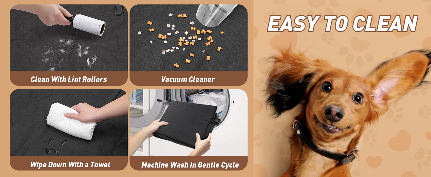 Чохли на сидіння для собак Nobleza, універсальні, чорні, 140x110 см, Oxford, водонепроникні, зносостійкі