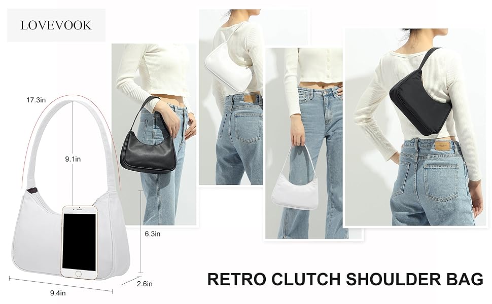 Сумка жіноча LOVEVOOK міні клатч через плече чорна - стильна сумка-месенджер для побачень, вечірок та покупок