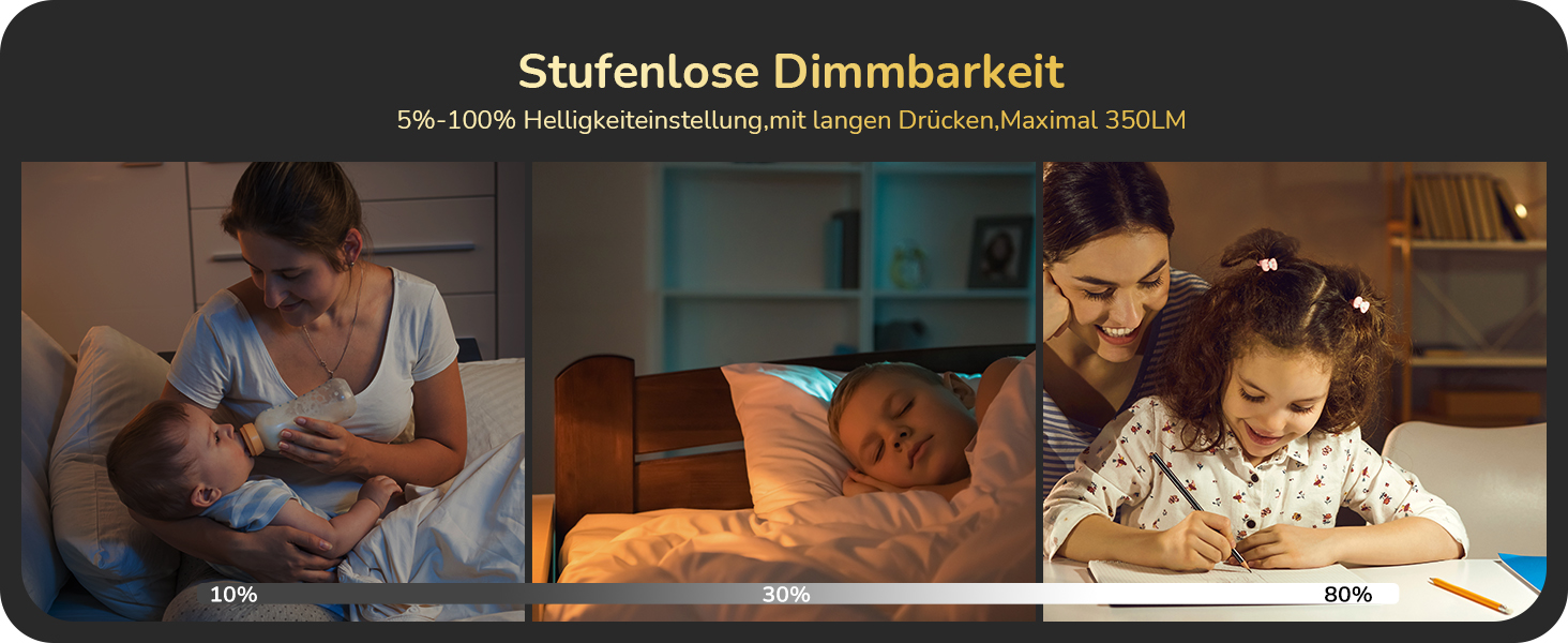 LED настільна лампа EDISHINE з дерева, торкання, регулювання яскравості та функцією пам'яті, 3 колірні температури, 350 люмен, сучасна лампа для вітальні, офісу, подарунок, чорний сучасний стиль