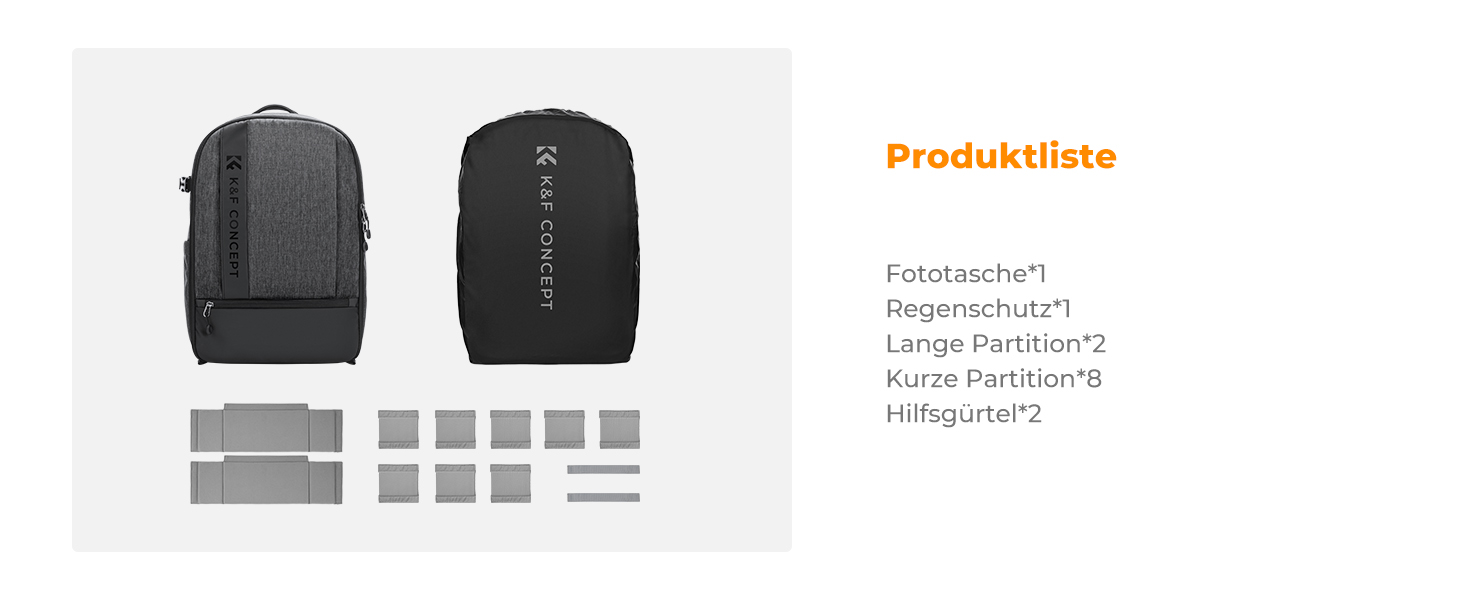 Рюкзак для камери K&F Concept 18L сірий з відділенням для ноутбука 15.6 дюймів та захистом від дощу