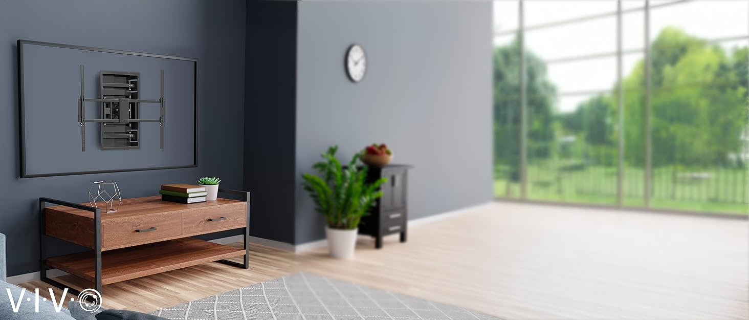 VIVO Моторизоване кріплення для телевізора на стелю 32-70 дюймів, чорне, для похилих дахів, VESA, MOUNT-E-FD70