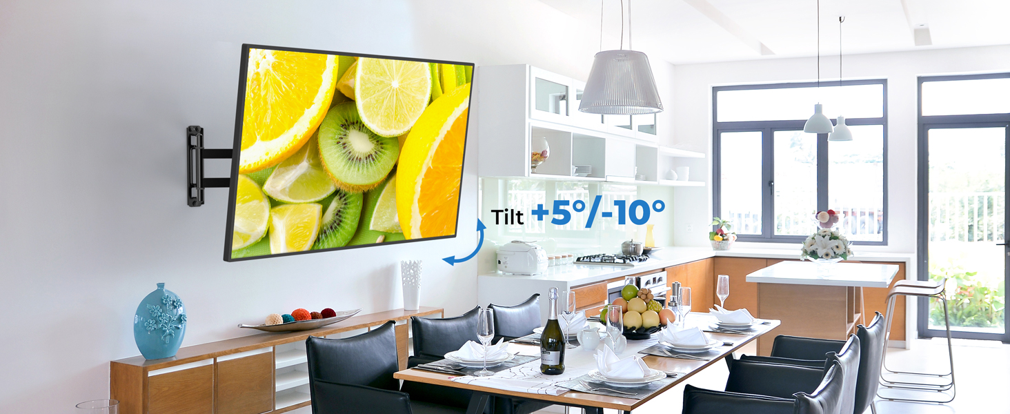 Кронштейн для телевізора BONTEC 950 мм, поворотний, нахильний, для 26-65 дюймів, VESA 400x400, до 35 кг