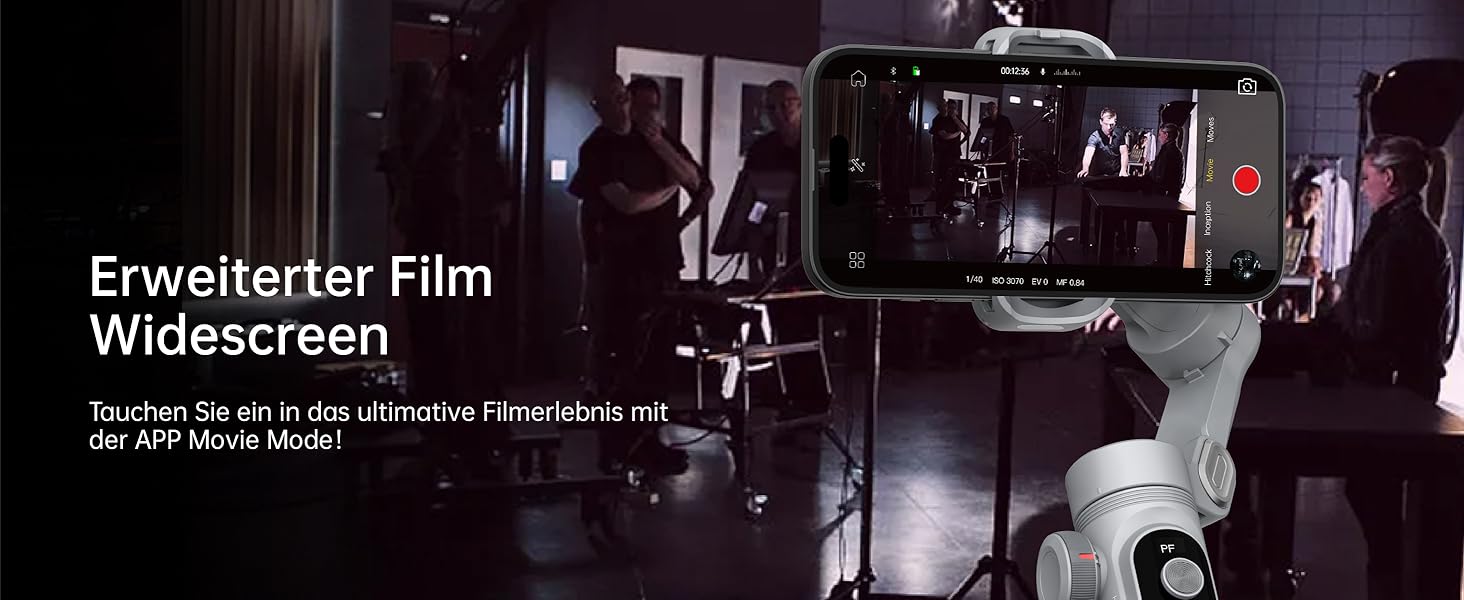 Стабілізатор для смартфона AOCHUAN Smart X Pro (3-осьовий, з RGB-підсвічуванням, для iPhone/Android)