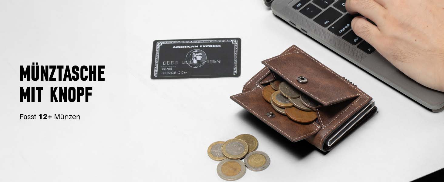 Шкіряний чоловічий гаманець з RFID-захистом Braun з відділенням для монет та 6 картками